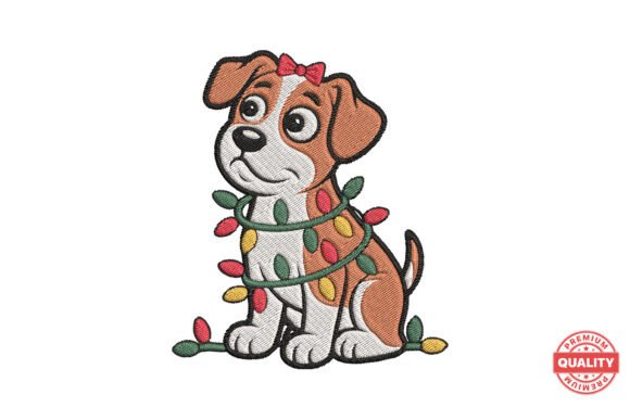 Christmas Puppy with Lights Embroidery Review