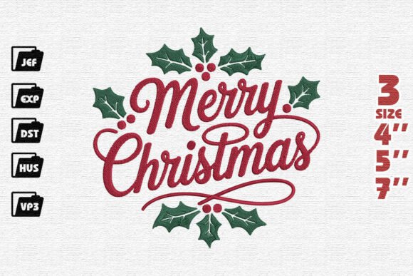 Classic Merry Christmas Embroidery Design Review