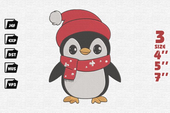 Cute Christmas Penguin Embroidery Design Review