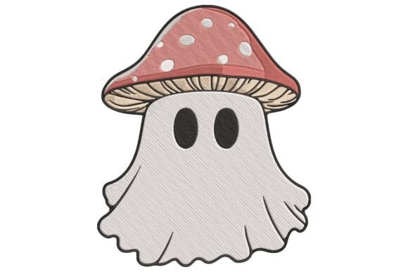 Cute Mushroom Ghost Embroidery Design Review