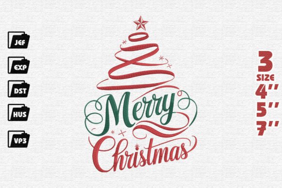 Elegant Merry Christmas Embroidery Design Review