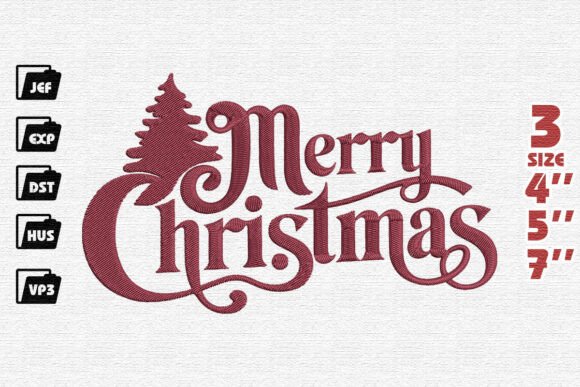 Elegant Merry Christmas Embroidery Design Review