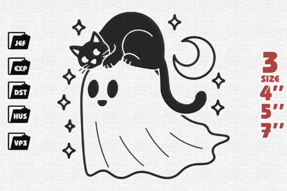 Ghost and Black Cat Embroidery Review for Etsy Sellers
