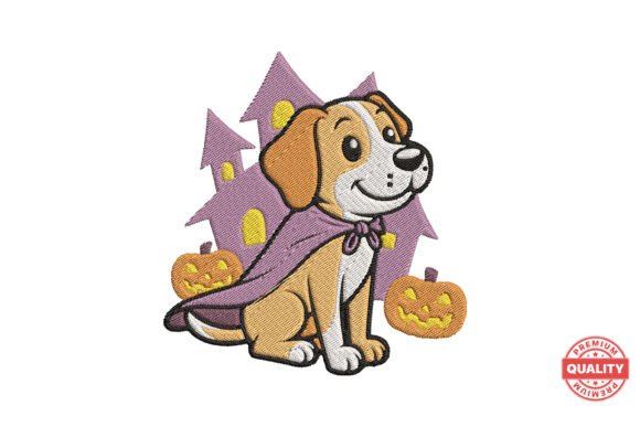 Halloween Puppy with Cape Embroidery