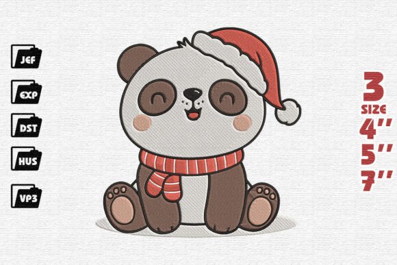 Happy Christmas Panda Embroidery Design Review