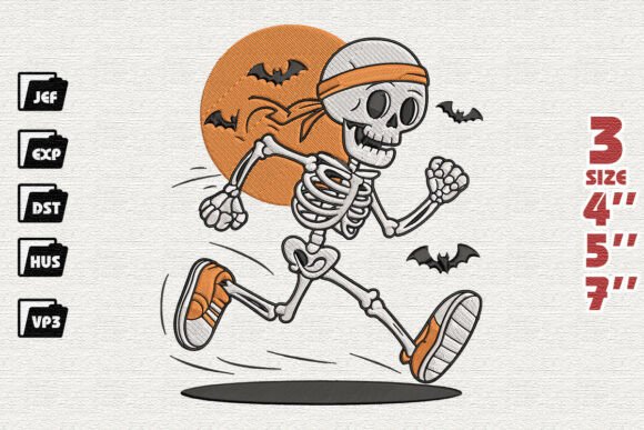 Spooky Skeleton Runner Embroidery Design Review